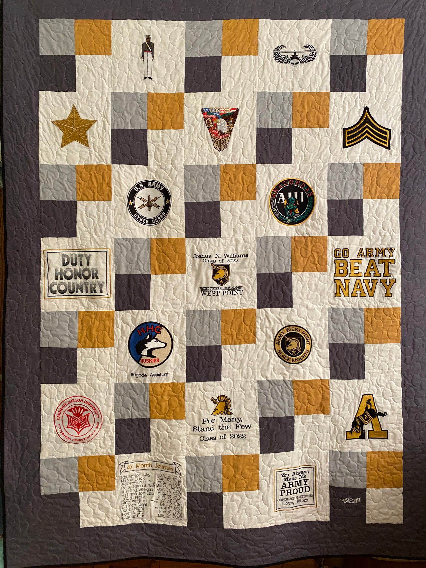 West Point Fundraising 47 Month Journey Quilt Program