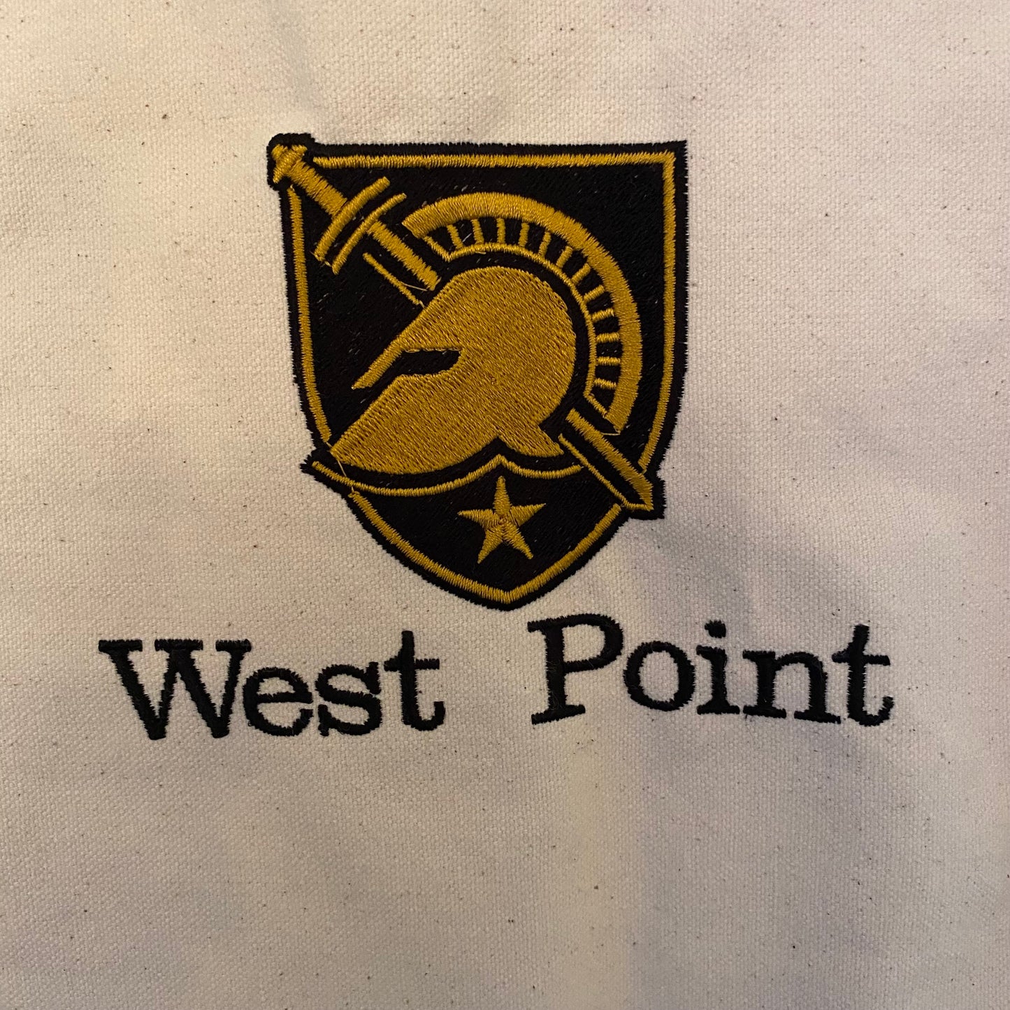 Large Zippered Canvas Bag West Point, Naval Academy, Air Force Academy