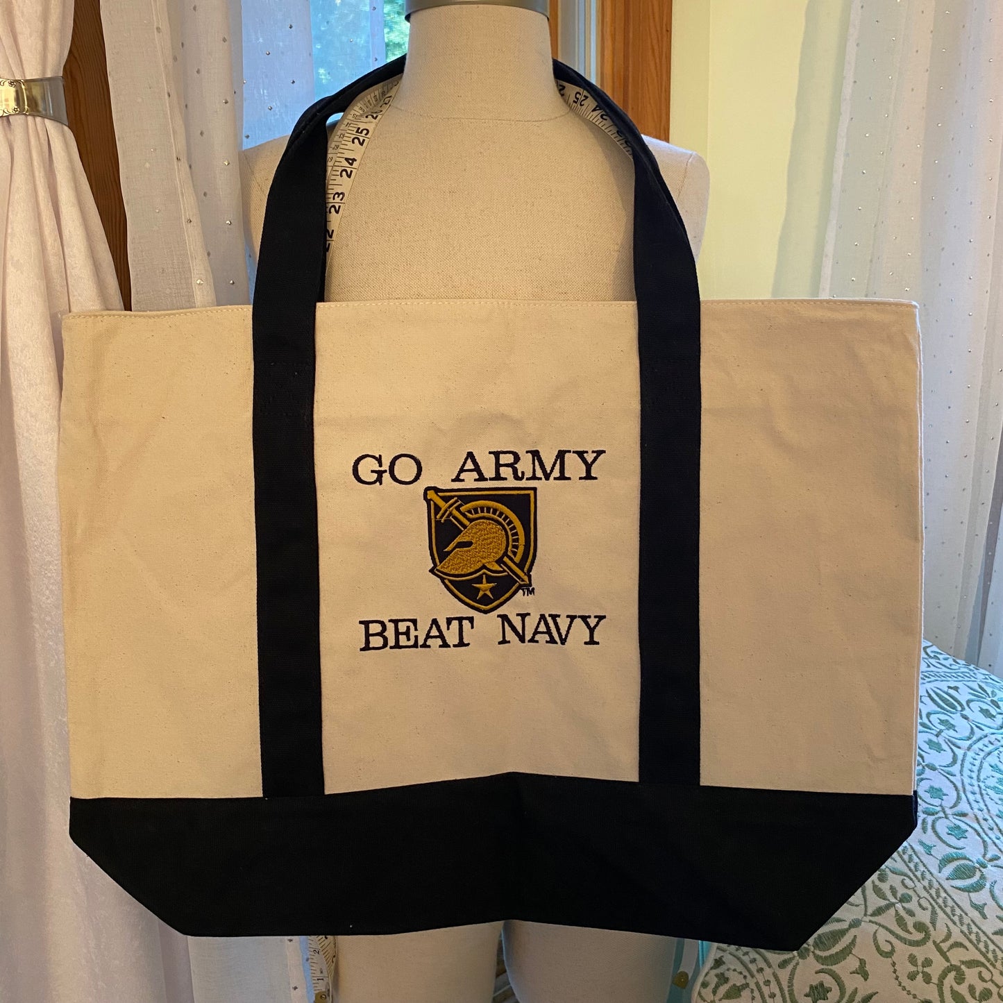 Large Zippered Canvas Bag West Point, Naval Academy, Air Force Academy