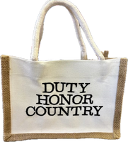 Burlap Tote: Athena Shield Embroidered 5 styles