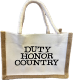 Burlap Tote: Athena Shield Embroidered 5 styles