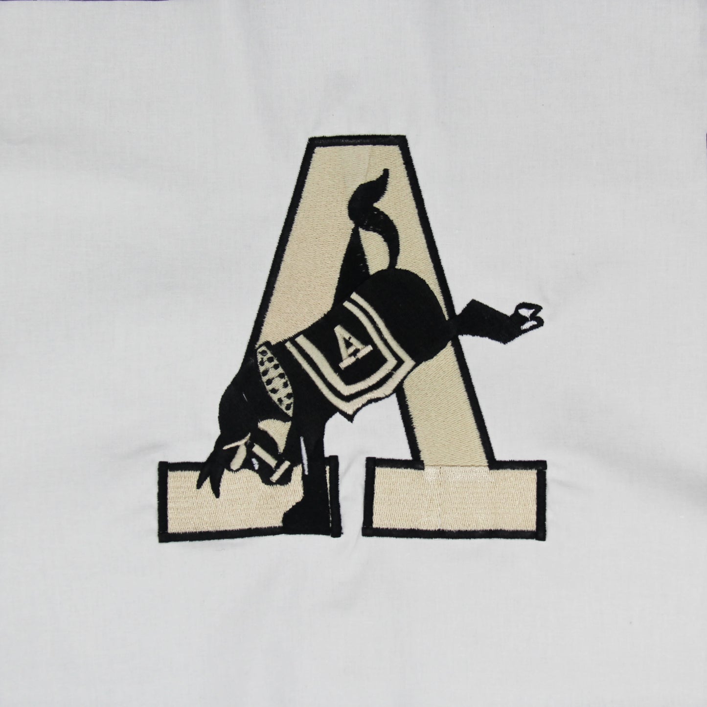West Point Old School Army A with Mule- Quilt Block - For Quilts or Decorator Pillows