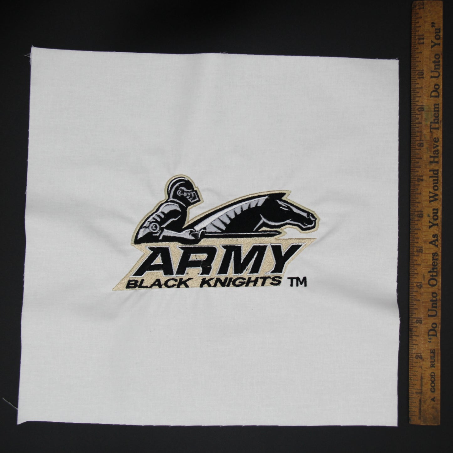 West Point Knight on Horse - Quilt Block - For Quilts or Decorator Pillows