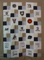 $50 Deposit for Custom 47 Month Journey Quilt -  Handmade Embroidered - All American Made Fabrics