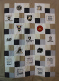 $50 Deposit for Custom 47 Month Journey Quilt -  Handmade Embroidered - All American Made Fabrics