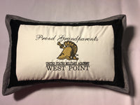 CUSTOM Made to Order: Personalized Embroidered Pillow Cover to Celebrate Your Cadet At West Point