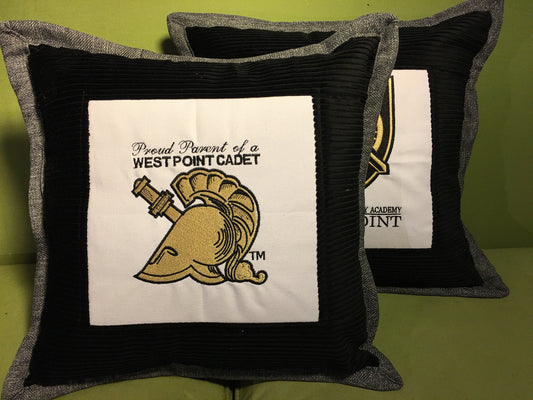 Personalized Proud Parents - Embroidered Pillow Case to Celebrate Your Cadet At West Point Fits 18 x 18 inch pillow