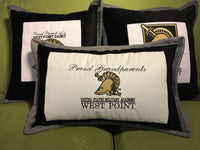 CUSTOM Made to Order: Personalized Embroidered Pillow Cover to Celebrate Your Cadet At West Point