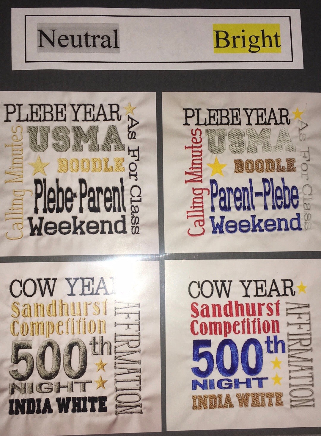 West Point Cow Year - Quilt Block - For Quilts or Decorator Pillows