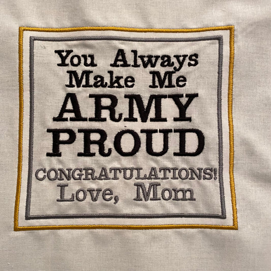 Personalized West Point or Air Force Academy Blanket